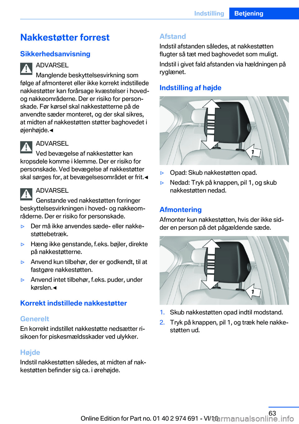 BMW M2 2017  InstruktionsbØger (in Danish) �N�a�k�k�e�s�t�