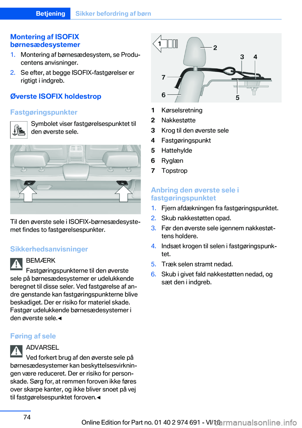 BMW M2 2017  InstruktionsbØger (in Danish) �M�o�n�t�e�r�i�n�g��a�f��I�S�O�F�I�X
�b�