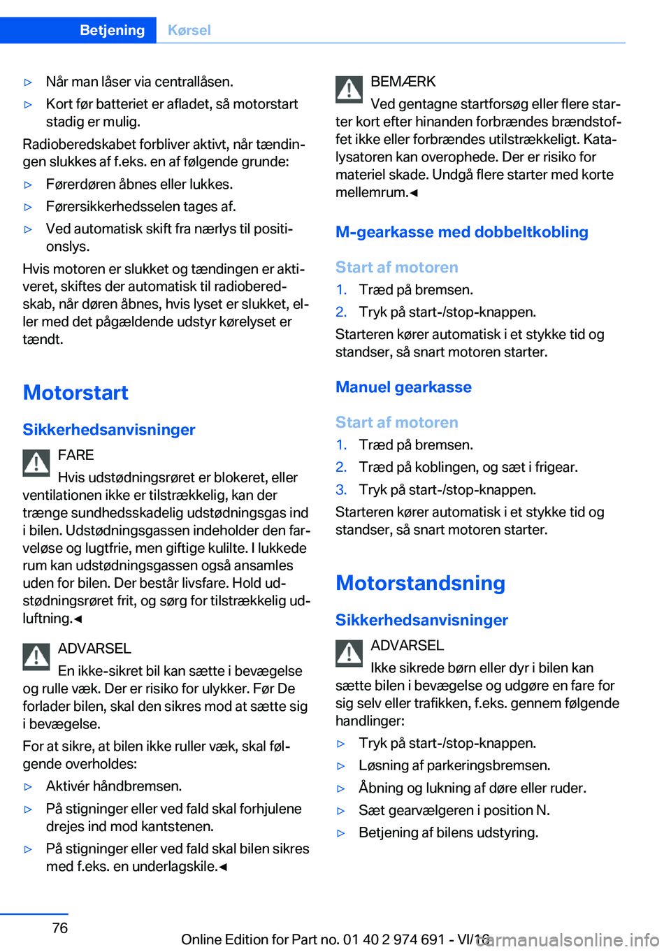 BMW M2 2017  InstruktionsbØger (in Danish) 'y�N�å�r� �m�a�n� �l�å�s�e�r� �v�i�a� �c�e�n�t�r�a�l�l�å�s�e�n�.'y�K�o�r�t� �f�
