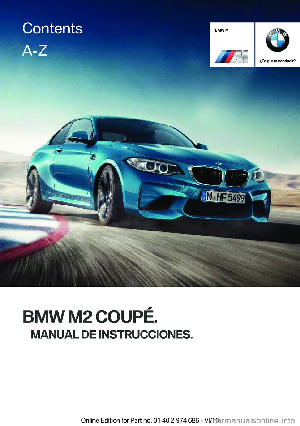 BMW M2 2017  Manuales de Empleo (in Spanish) �B�M�W��M
��T�e��g�u�s�t�a��c�o�n�d�u�c�i�r� 
�B�M�W��M�2��C�O�U�P�