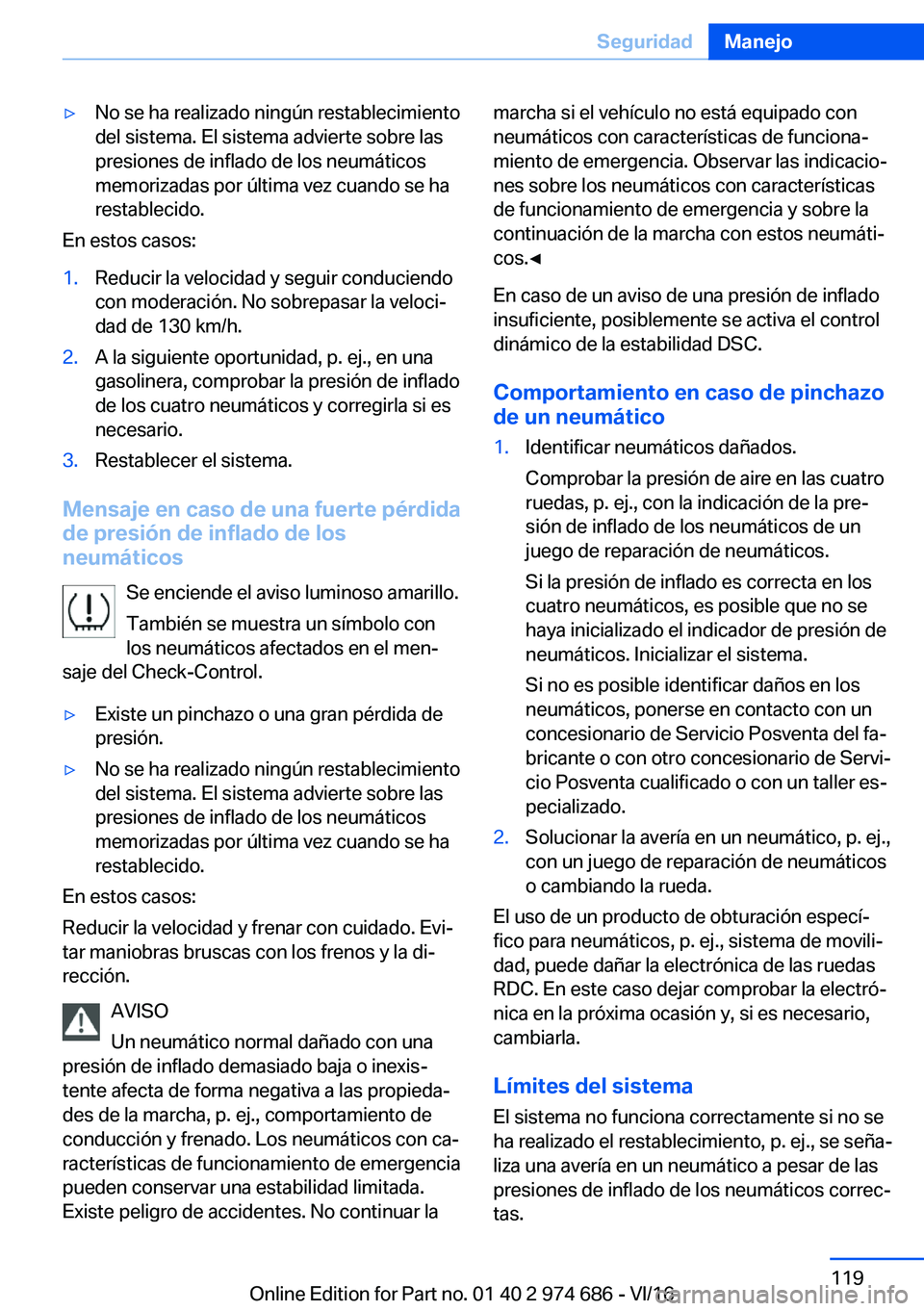 BMW M2 2017  Manuales de Empleo (in Spanish) y�N�o� �s�e� �h�a� �r�e�a�l�i�z�a�d�o� �n�i�n�g�