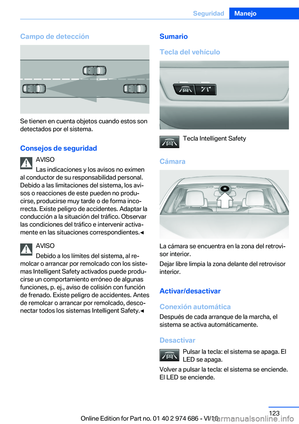 BMW M2 2017  Manuales de Empleo (in Spanish) �C�a�m�p�o��d�e��d�e�t�e�c�c�i�