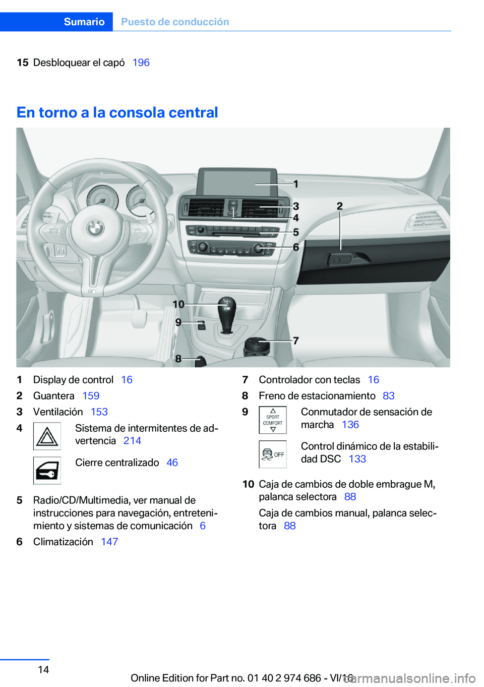 BMW M2 2017  Manuales de Empleo (in Spanish) �1�5�D�e�s�b�l�o�q�u�e�a�r� �e�l� �c�a�p�