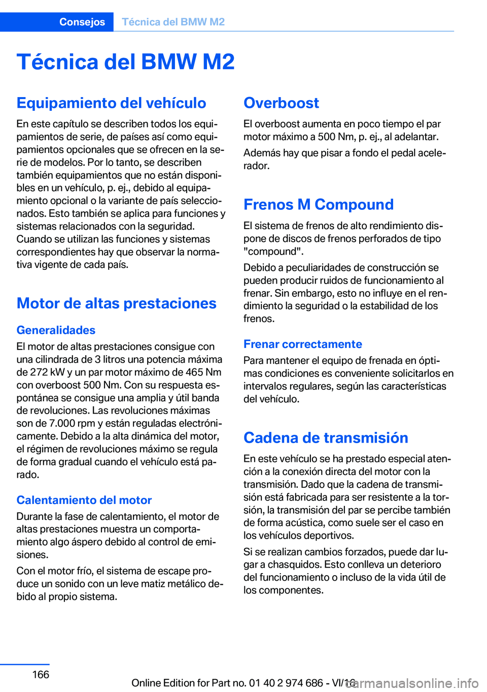 BMW M2 2017  Manuales de Empleo (in Spanish) �T�