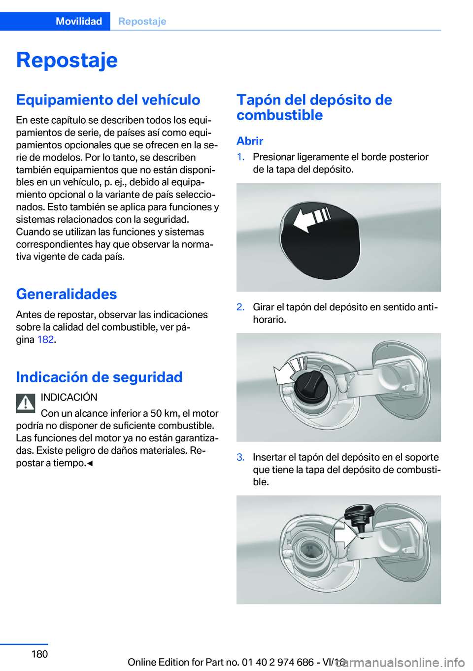 BMW M2 2017  Manuales de Empleo (in Spanish) �R�e�p�o�s�t�a�j�e�E�q�u�i�p�a�m�i�e�n�t�o��d�e�l��v�e�h�