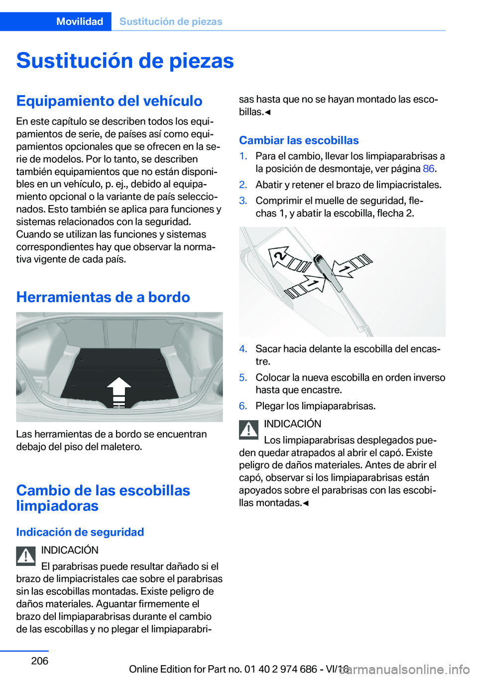 BMW M2 2017  Manuales de Empleo (in Spanish) �S�u�s�t�i�t�u�c�i�