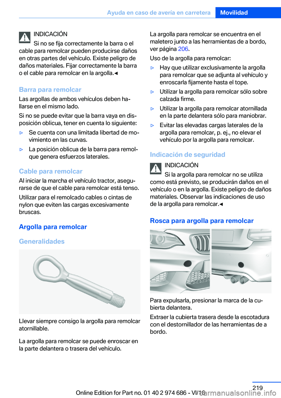 BMW M2 2017  Manuales de Empleo (in Spanish) �I�N�D�I�C�A�C�I�