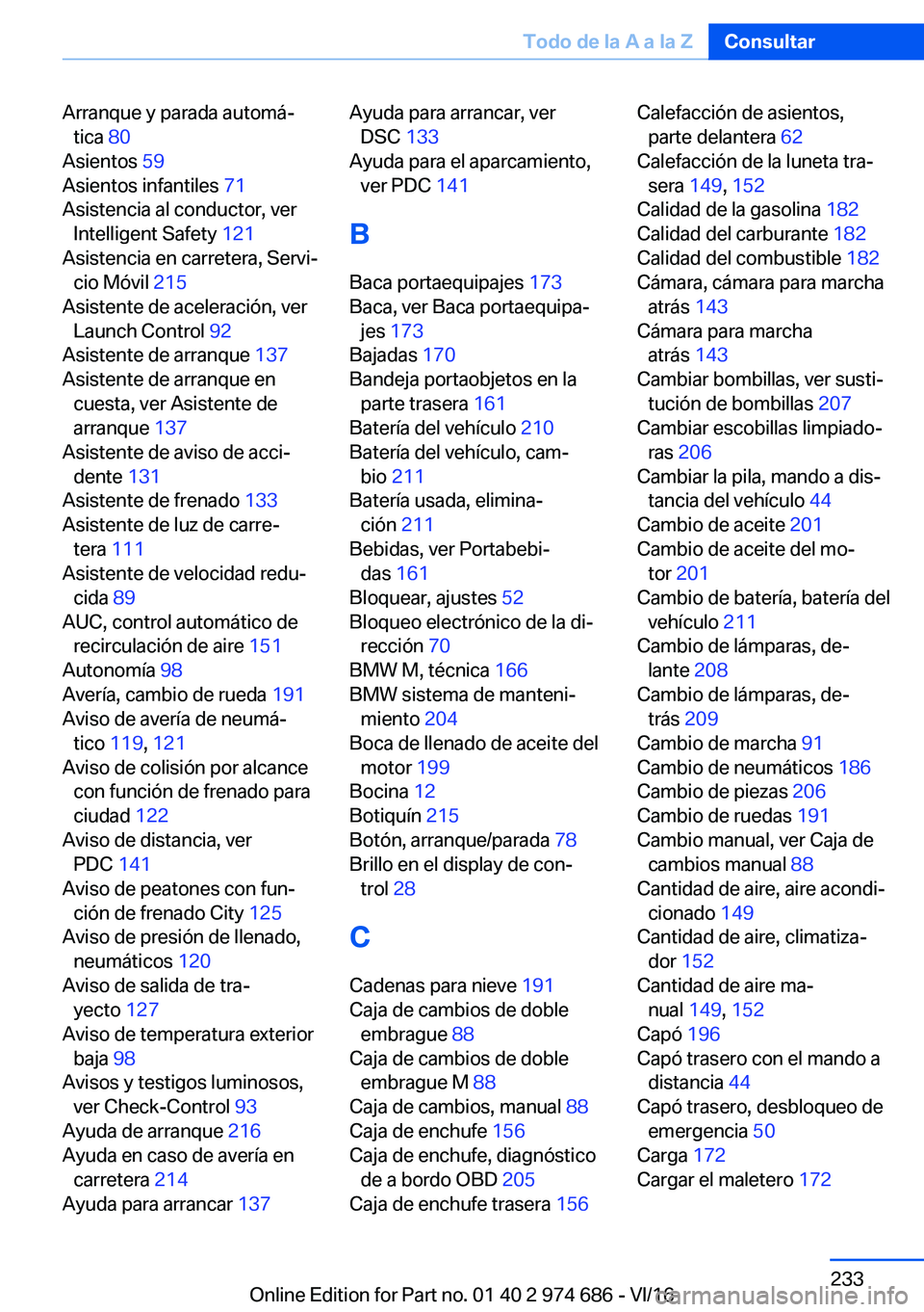 BMW M2 2017  Manuales de Empleo (in Spanish) �A�r�r�a�n�q�u�e� �y� �p�a�r�a�d�a� �a�u�t�o�m�
