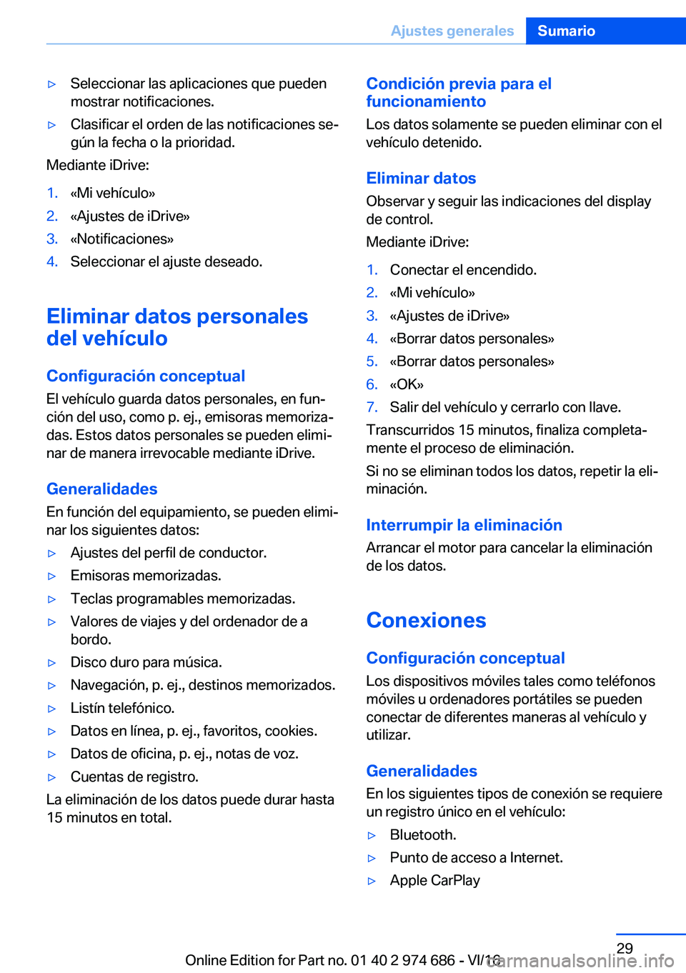 BMW M2 2017  Manuales de Empleo (in Spanish) y�S�e�l�e�c�c�i�o�n�a�r� �l�a�s� �a�p�l�i�c�a�c�i�o�n�e�s� �q�u�e� �p�u�e�d�e�n
�m�o�s�t�r�a�r� �n�o�t�i�f�i�c�a�c�i�o�n�e�s�.y�C�l�a�s�i�f�i�c�a�r� �e�l� �o�r�d�e�n� �d�e� �l�a�s� �n�o�t�i�f�i�c�a�