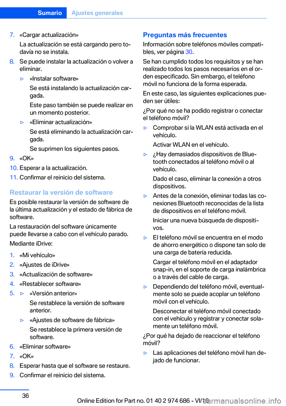 BMW M2 2017  Manuales de Empleo (in Spanish) �7�.�«�C�a�r�g�a�r� �a�c�t�u�a�l�i�z�a�c�i�