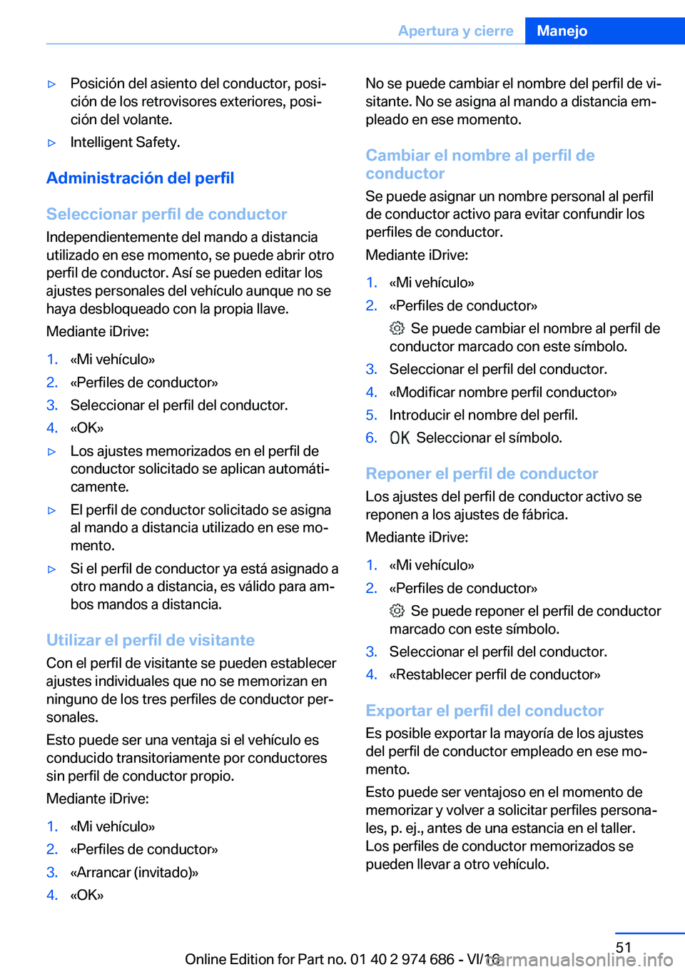 BMW M2 2017  Manuales de Empleo (in Spanish) y�P�o�s�i�c�i�