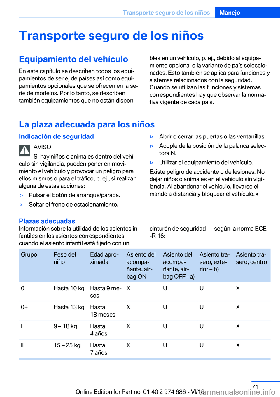 BMW M2 2017  Manuales de Empleo (in Spanish) �T�r�a�n�s�p�o�r�t�e��s�e�g�u�r�o��d�e��l�o�s��n�i�