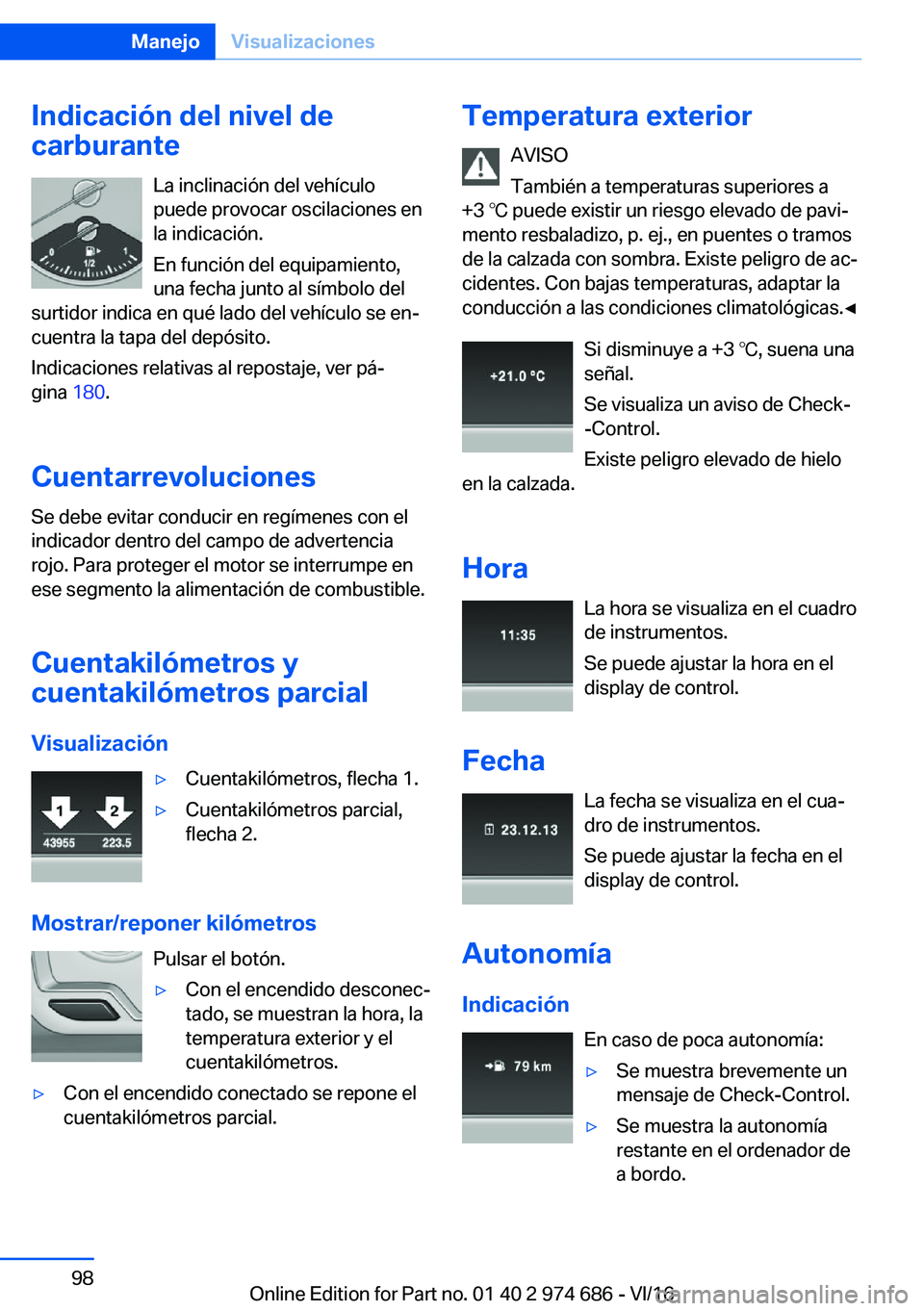 BMW M2 2017  Manuales de Empleo (in Spanish) �I�n�d�i�c�a�c�i�