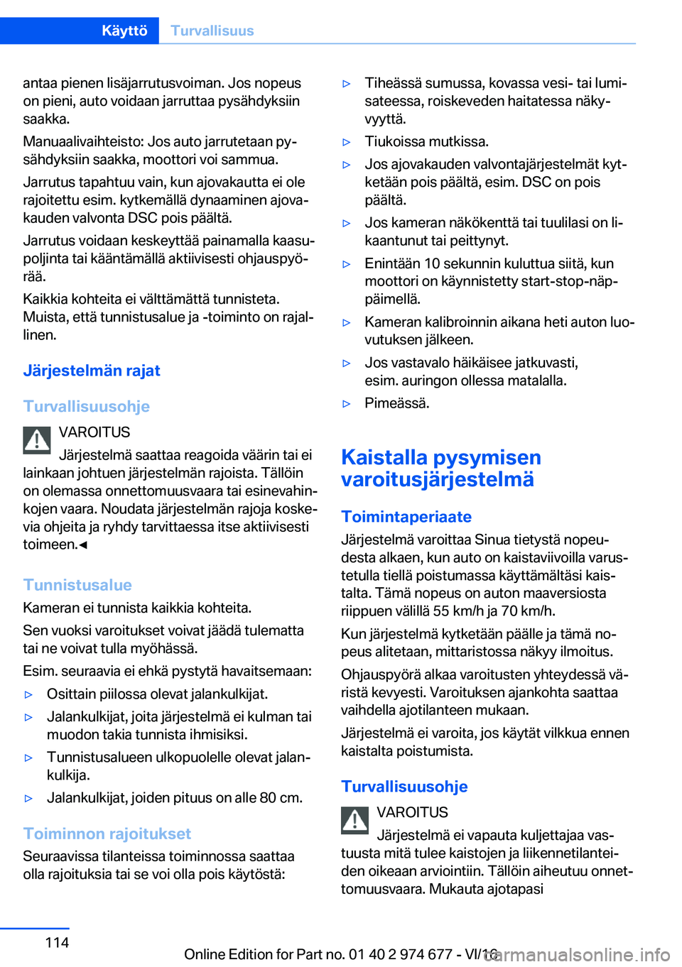 BMW M2 2017  Omistajan Käsikirja (in Finnish) �a�n�t�a�a� �p�i�e�n�e�n� �l�i�s�