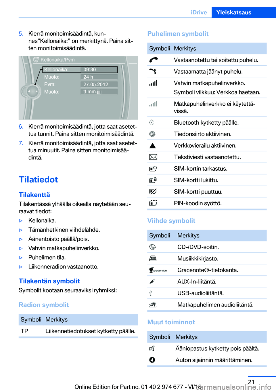 BMW M2 2017  Omistajan Käsikirja (in Finnish) �5�.�K�i�e�r�r�