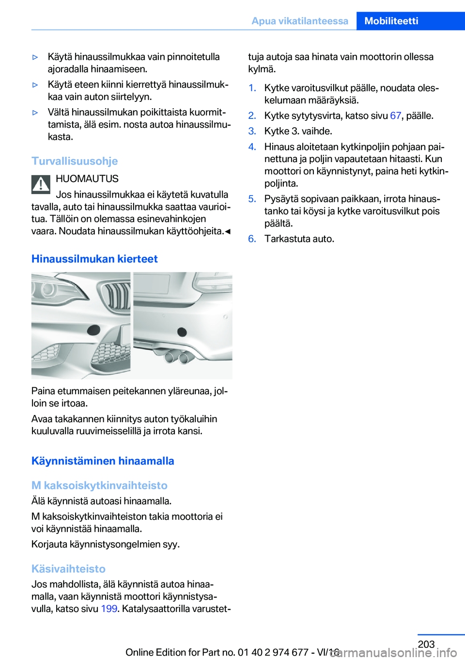 BMW M2 2017  Omistajan Käsikirja (in Finnish) 'y�K�