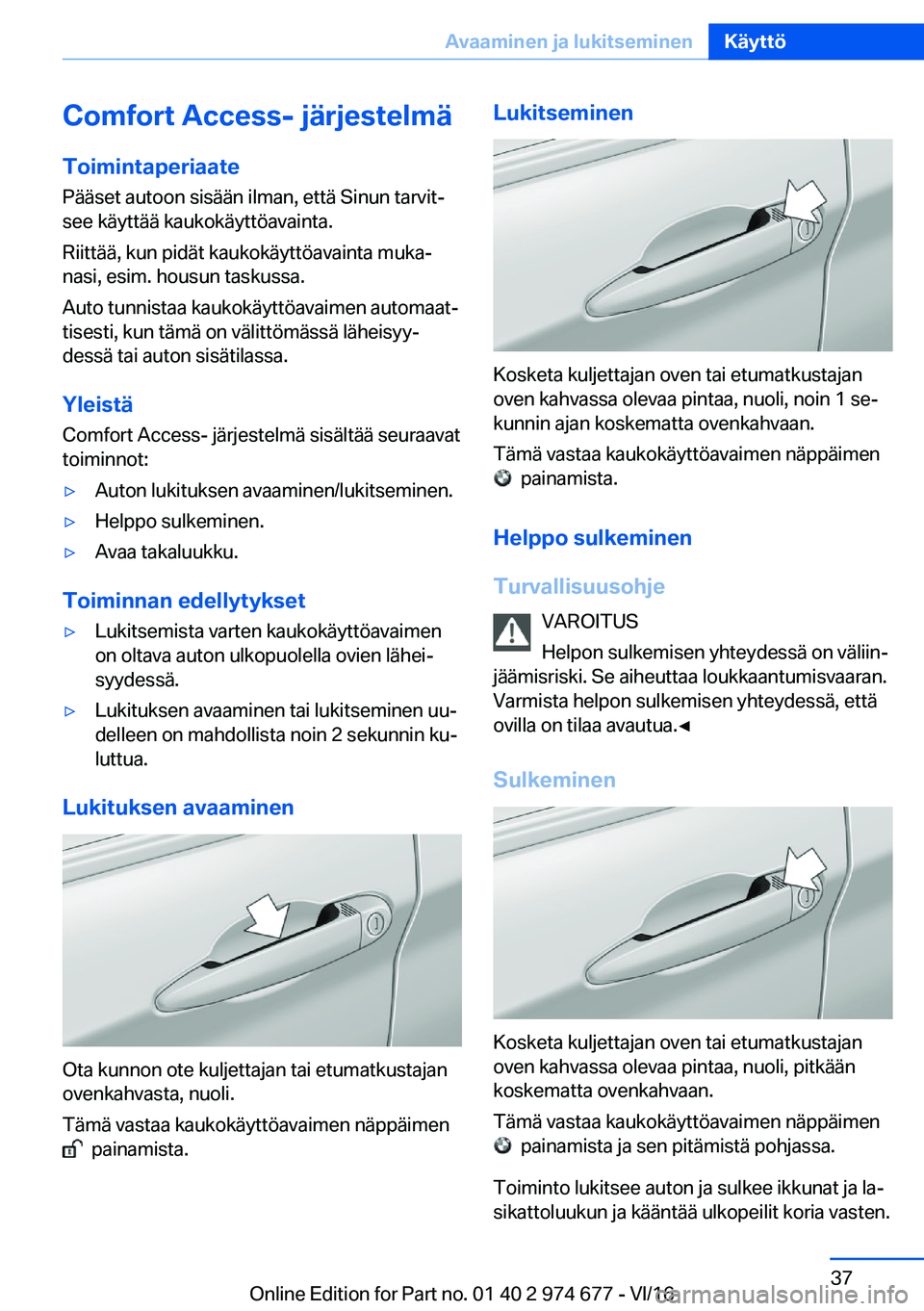 BMW M2 2017  Omistajan Käsikirja (in Finnish) �C�o�m�f�o�r�t��A�c�c�e�s�s�-��j�