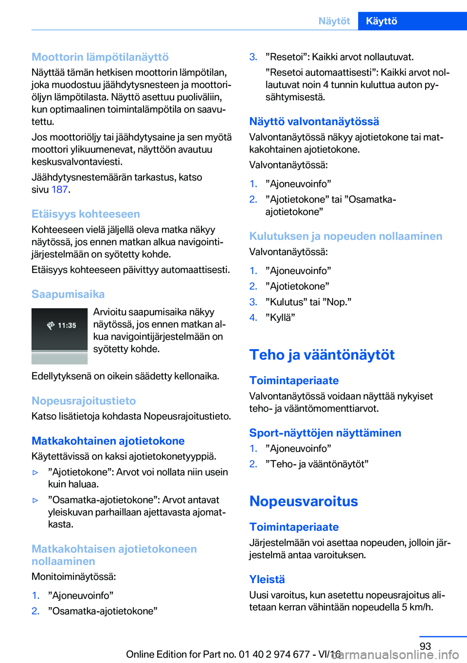 BMW M2 2017  Omistajan Käsikirja (in Finnish) �M�o�o�t�t�o�r�i�n��l�