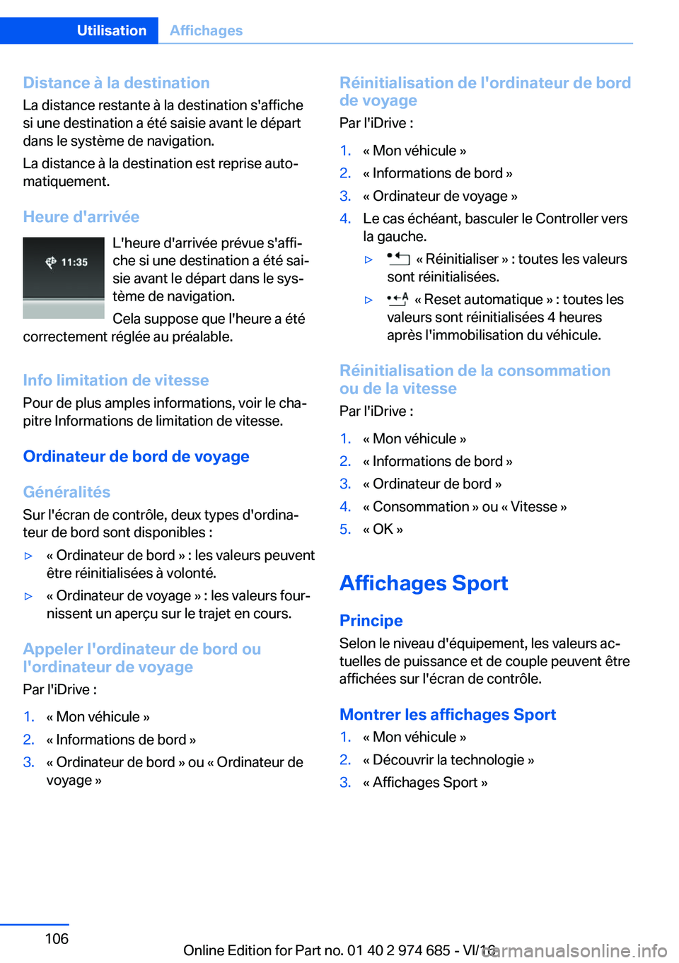 BMW M2 2017  Notices Demploi (in French) �D�i�s�t�a�n�c�e��