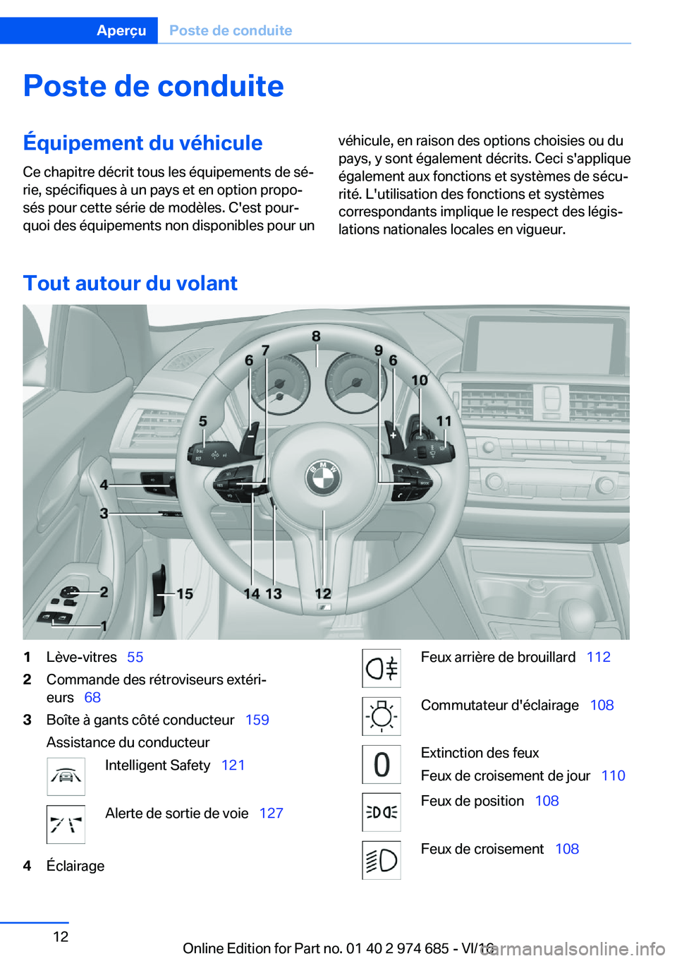 BMW M2 2017  Notices Demploi (in French) �P�o�s�t�e��d�e��c�o�n�d�u�i�t�e�