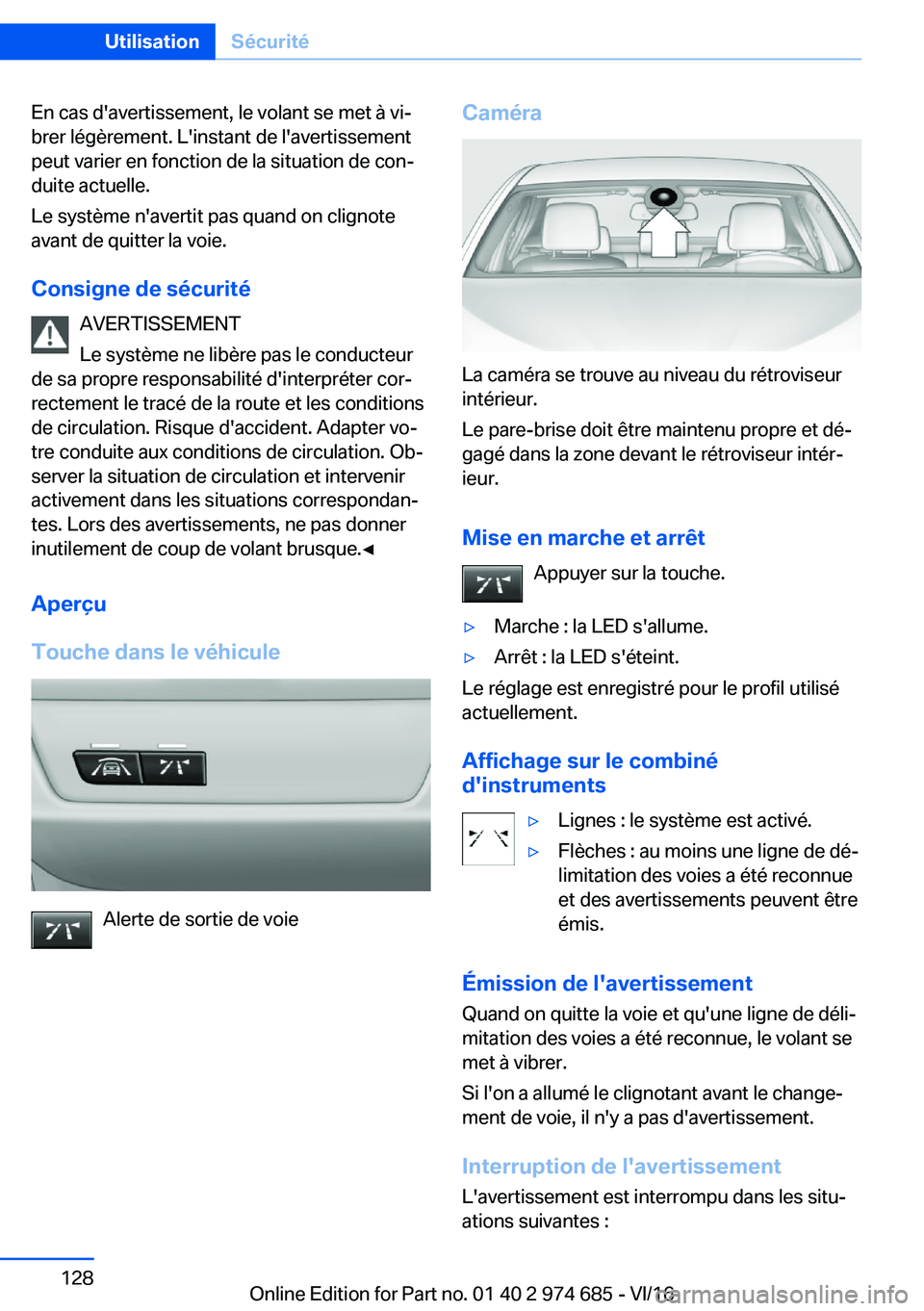 BMW M2 2017  Notices Demploi (in French) �E�n� �c�a�s� �d�'�a�v�e�r�t�i�s�s�e�m�e�n�t�,� �l�e� �v�o�l�a�n�t� �s�e� �m�e�t� �