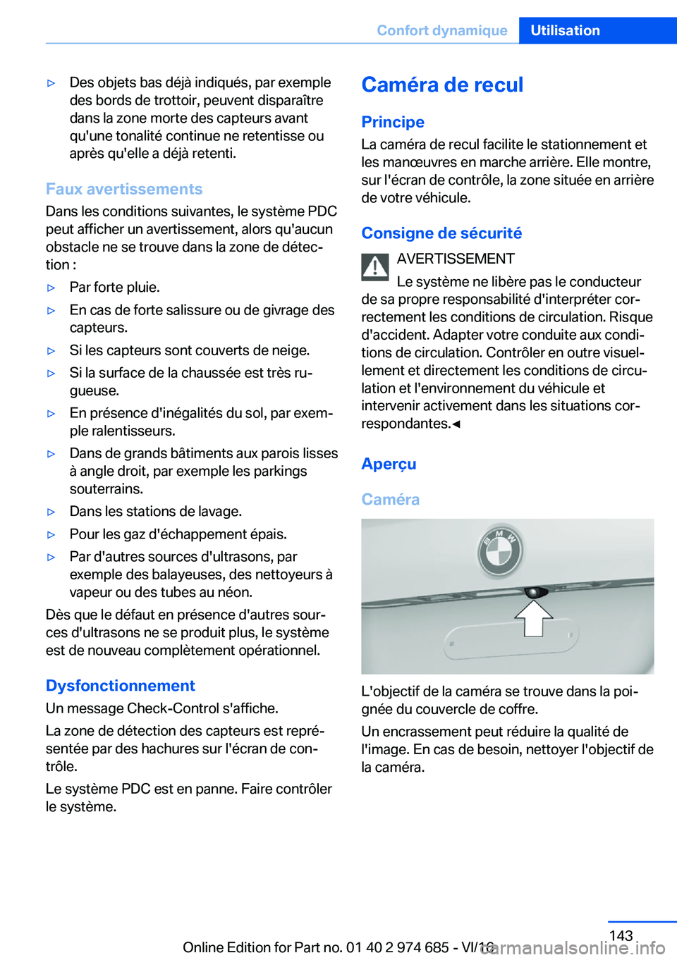 BMW M2 2017  Notices Demploi (in French) 'y�D�e�s� �o�b�j�e�t�s� �b�a�s� �d�é�j�