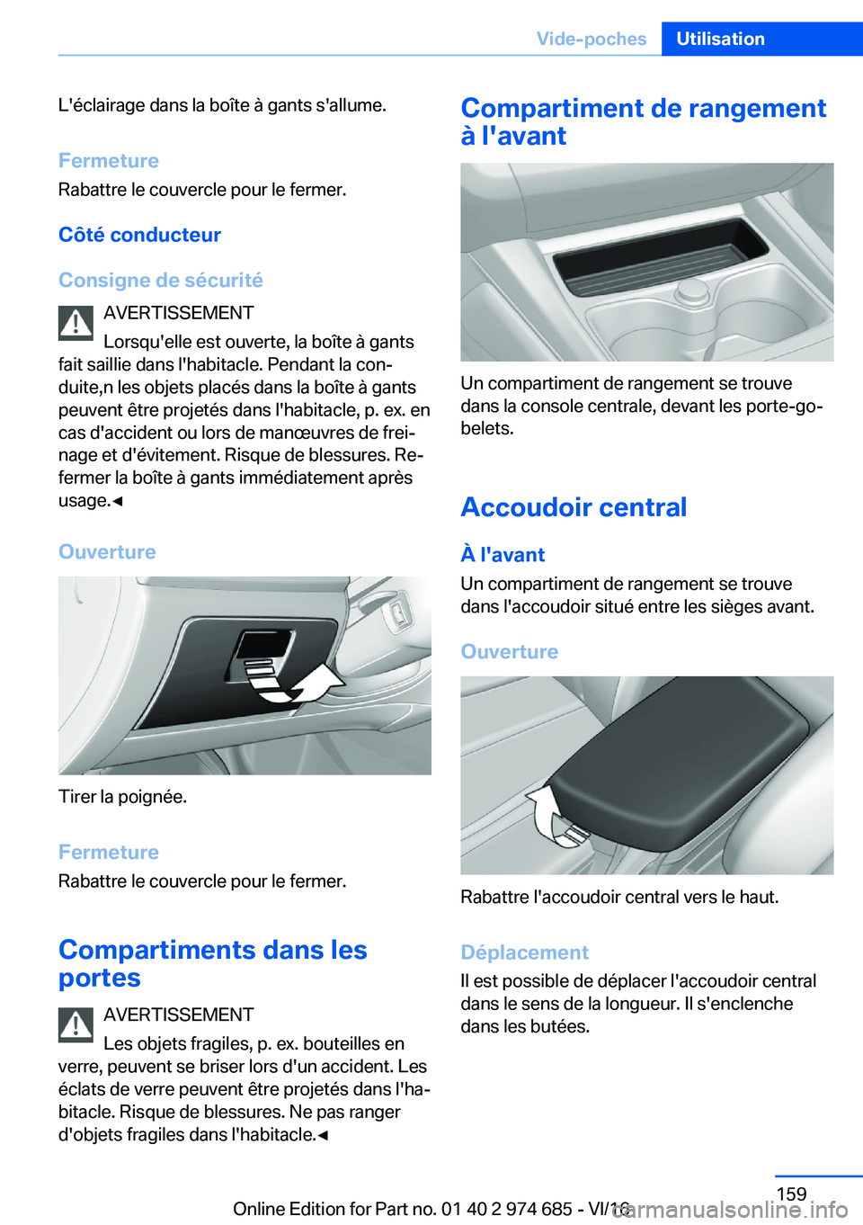 BMW M2 2017  Notices Demploi (in French) �L�'�é�c�l�a�i�r�a�g�e� �d�a�n�s� �l�a� �b�o�î�t�e� �