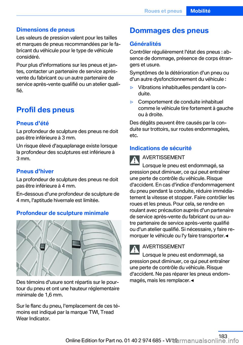 BMW M2 2017  Notices Demploi (in French) �D�i�m�e�n�s�i�o�n�s��d�e��p�n�e�u�s�L�e�s� �v�a�l�e�u�r�s� �d�e� �p�r�e�s�s�i�o�n� �v�a�l�e�n�t� �p�o�u�r� �l�e�s� �t�a�i�l�l�e�s
�e�t� �m�a�r�q�u�e�s� �d�e� �p�n�e�u�s� �r�e�c�o�m�m�a�n�d�é�e�s� 