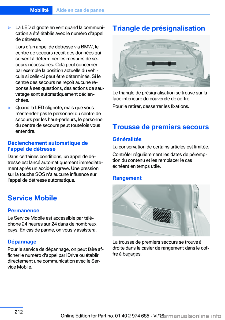 BMW M2 2017  Notices Demploi (in French) 'y�L�a� �L�E�D� �c�l�i�g�n�o�t�e� �e�n� �v�e�r�t� �q�u�a�n�d� �l�a� �c�o�m�m�u�n�ij�c�a�t�i�o�n� �a� �é�t�é� �é�t�a�b�l�i�e� �a�v�e�c� �l�e� �n�u�m�é�r�o� �d�'�a�p�p�e�l
�d�e� �d�é�t�r�e