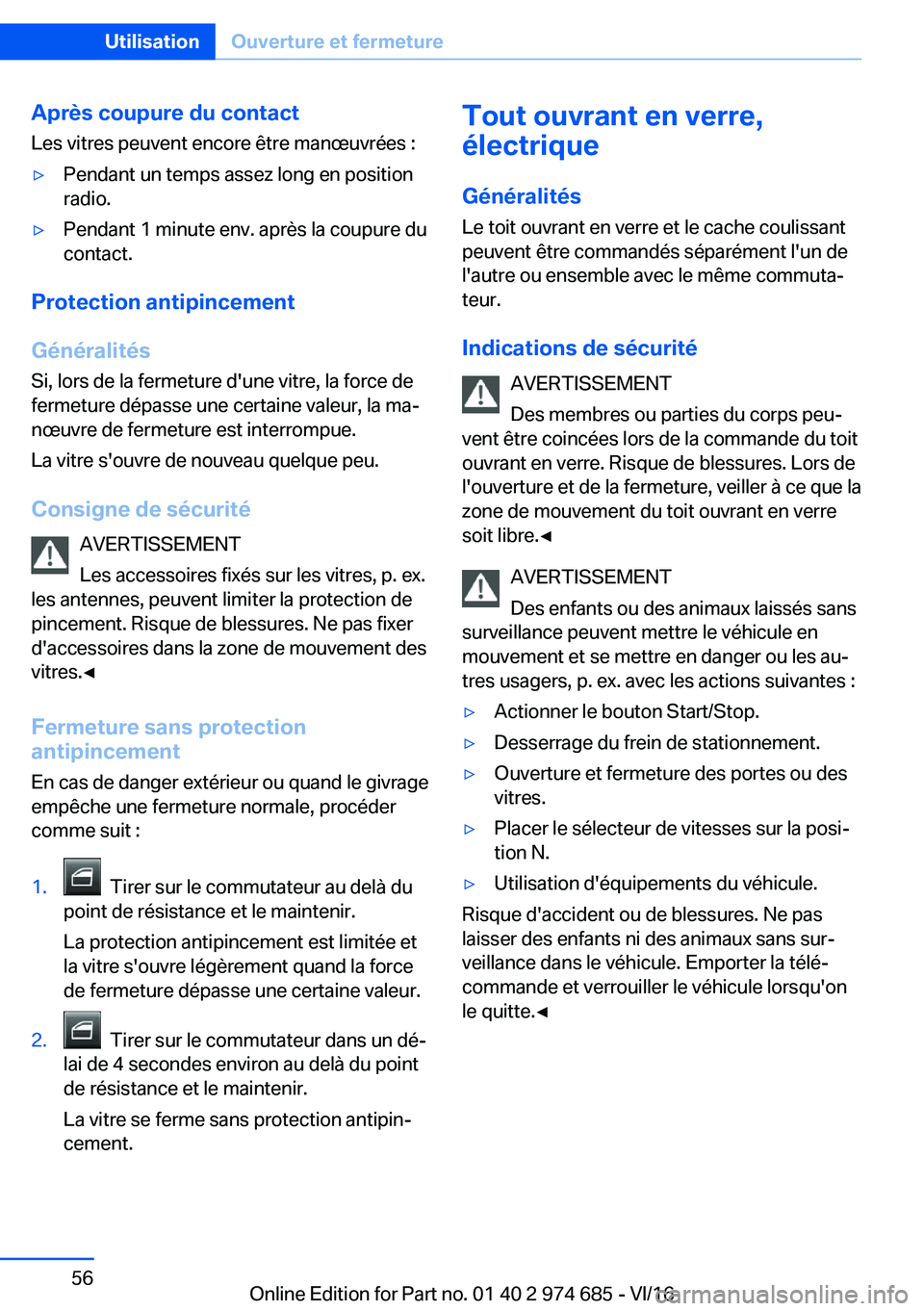 BMW M2 2017  Notices Demploi (in French) �A�p�r�è�s��c�o�u�p�u�r�e��d�u��c�o�n�t�a�c�t�L�e�s� �v�i�t�r�e�s� �p�e�u�v�e�n�t� �e�n�c�o�r�e� �ê�t�r�e� �m�a�n�