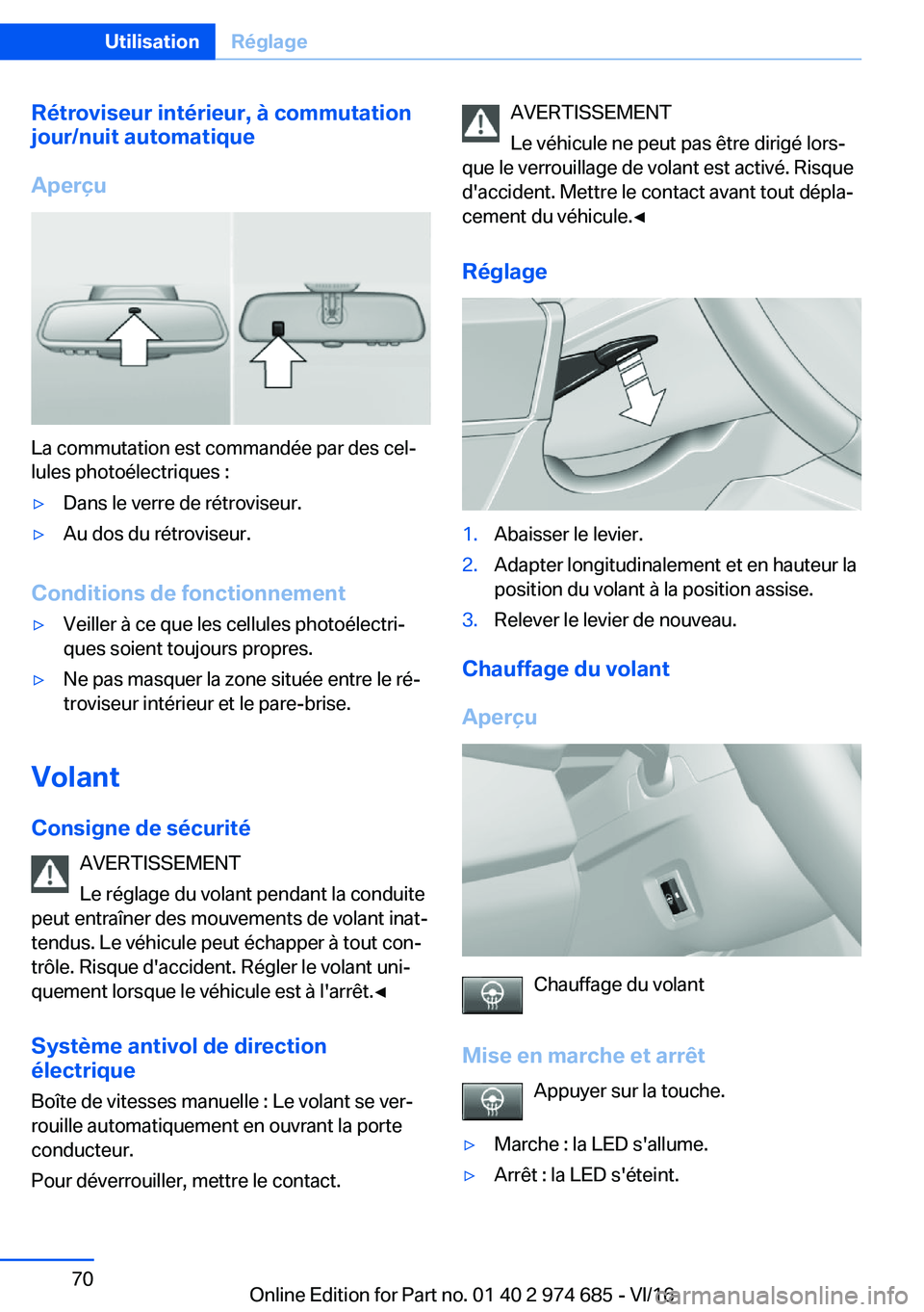 BMW M2 2017  Notices Demploi (in French) �R�é�t�r�o�v�i�s�e�u�r��i�n�t�é�r�i�e�u�r�,��