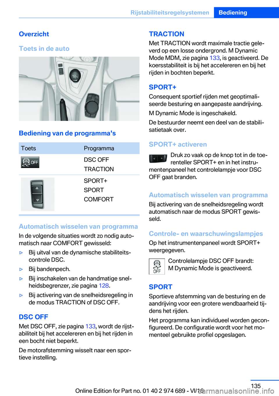 BMW M2 2017  Instructieboekjes (in Dutch) �O�v�e�r�z�i�c�h�t
�T�o�e�t�s��i�n��d�e��a�u�t�o
�B�e�d�i�e�n�i�n�g��v�a�n��d�e��p�r�o�g�r�a�m�m�a��s
�T�o�e�t�s�P�r�o�g�r�a�m�m�a�D�S�C� �O�F�F
�T�R�A�C�T�I�O�N�S�P�O�R�T�+
�S�P�O�R�T
�C�O�M�F