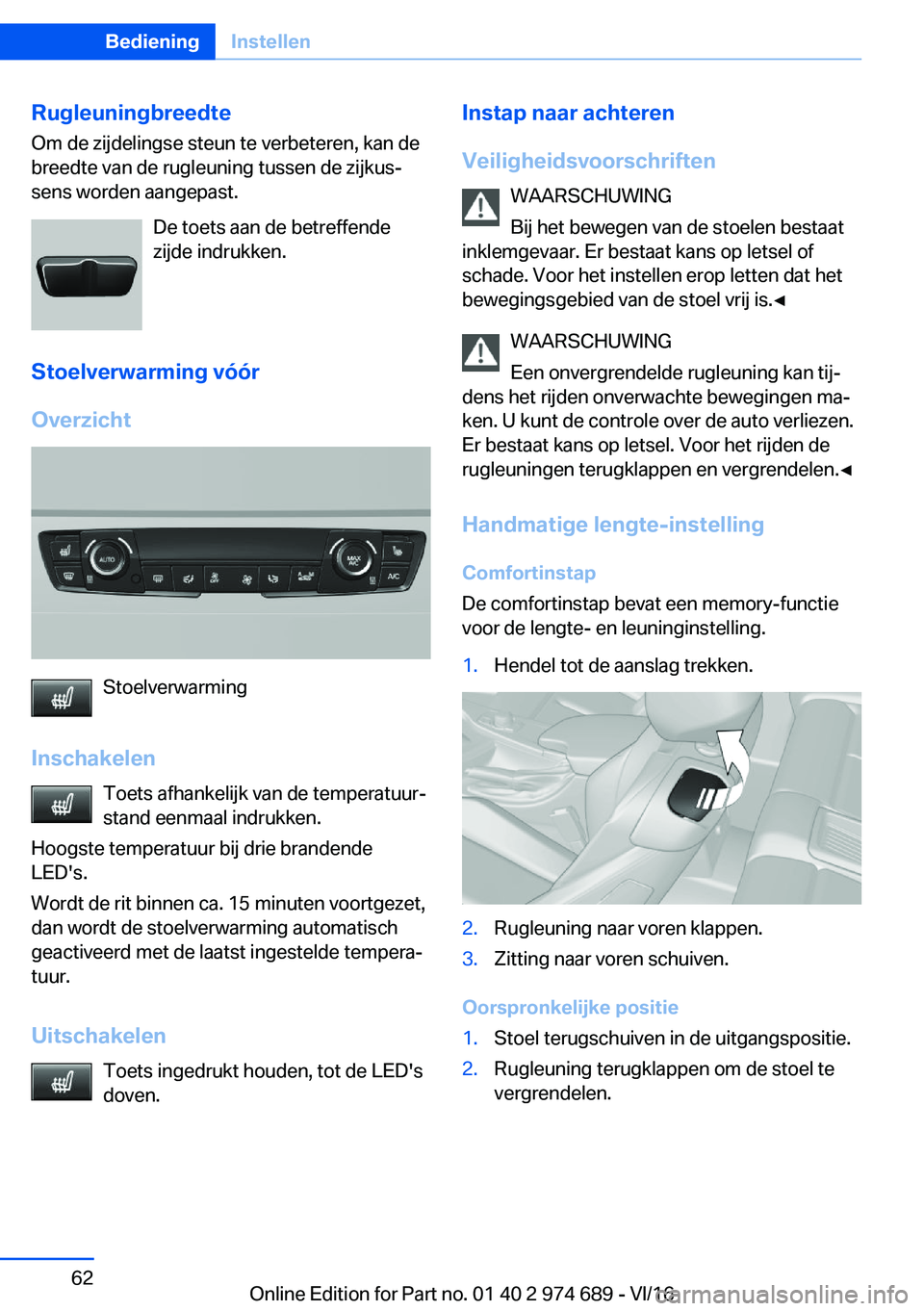 BMW M2 2017  Instructieboekjes (in Dutch) �R�u�g�l�e�u�n�i�n�g�b�r�e�e�d�t�e
�O�m� �d�e� �z�i�j�d�e�l�i�n�g�s�e� �s�t�e�u�n� �t�e� �v�e�r�b�e�t�e�r�e�n�,� �k�a�n� �d�e
�b�r�e�e�d�t�e� �v�a�n� �d�e� �r�u�g�l�e�u�n�i�n�g� �t�u�s�s�e�n� �d�e� �z