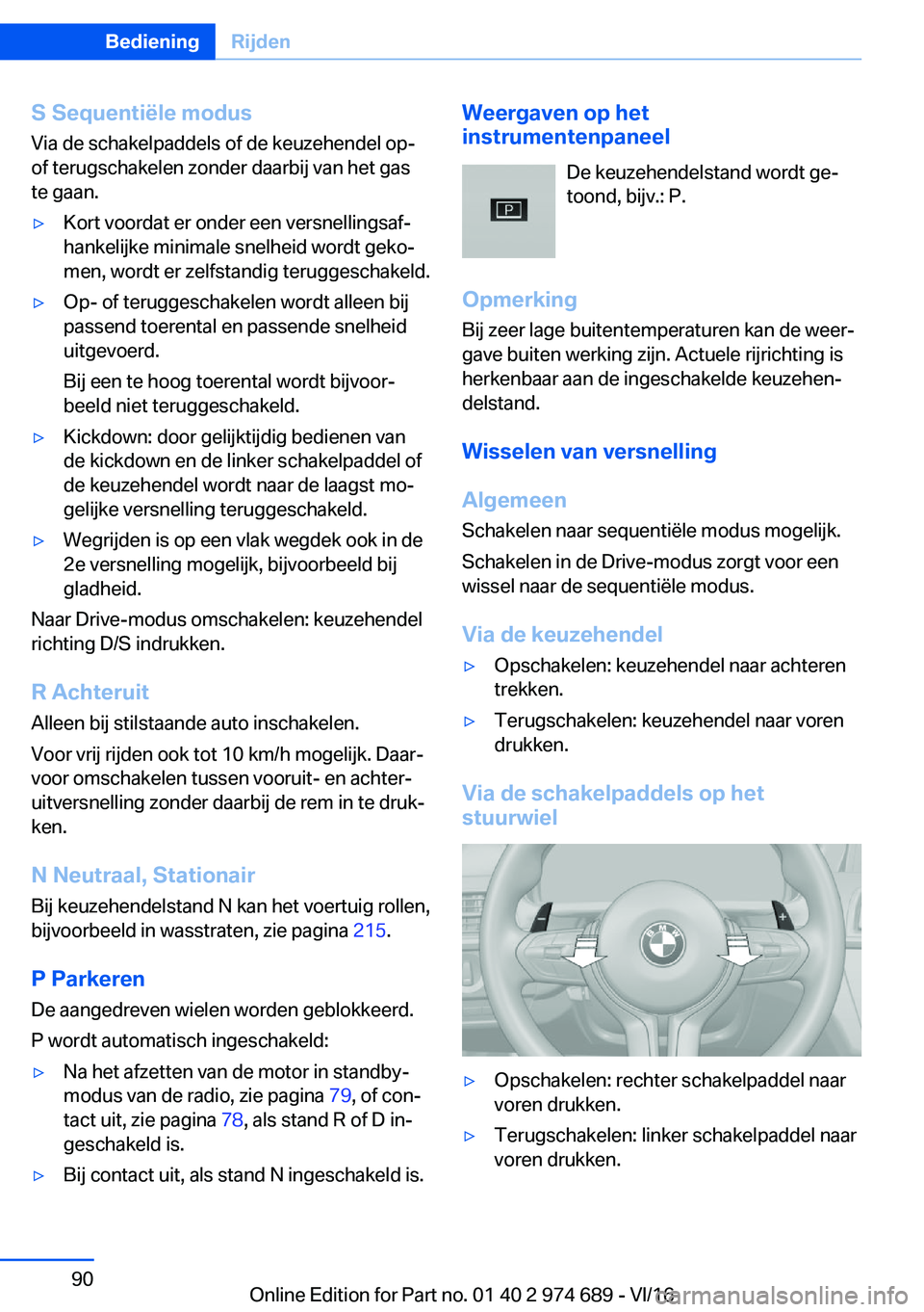 BMW M2 2017  Instructieboekjes (in Dutch) �S��S�e�q�u�e�n�t�i�