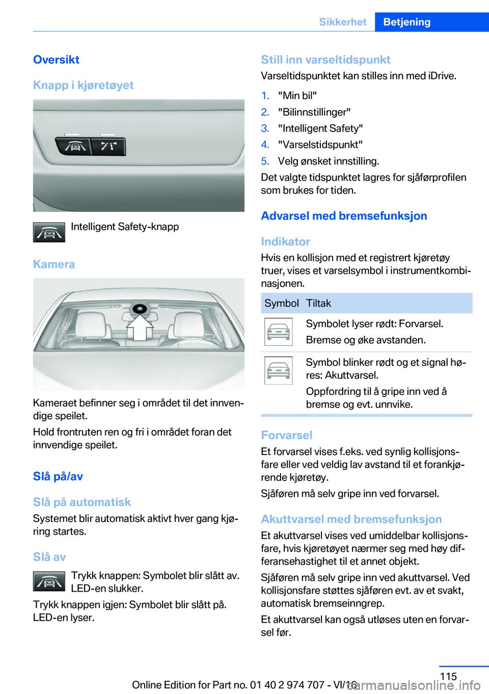 BMW M2 2017  InstruksjonsbØker (in Norwegian) �O�v�e�r�s�i�k�t
�K�n�a�p�p��i��k�j�