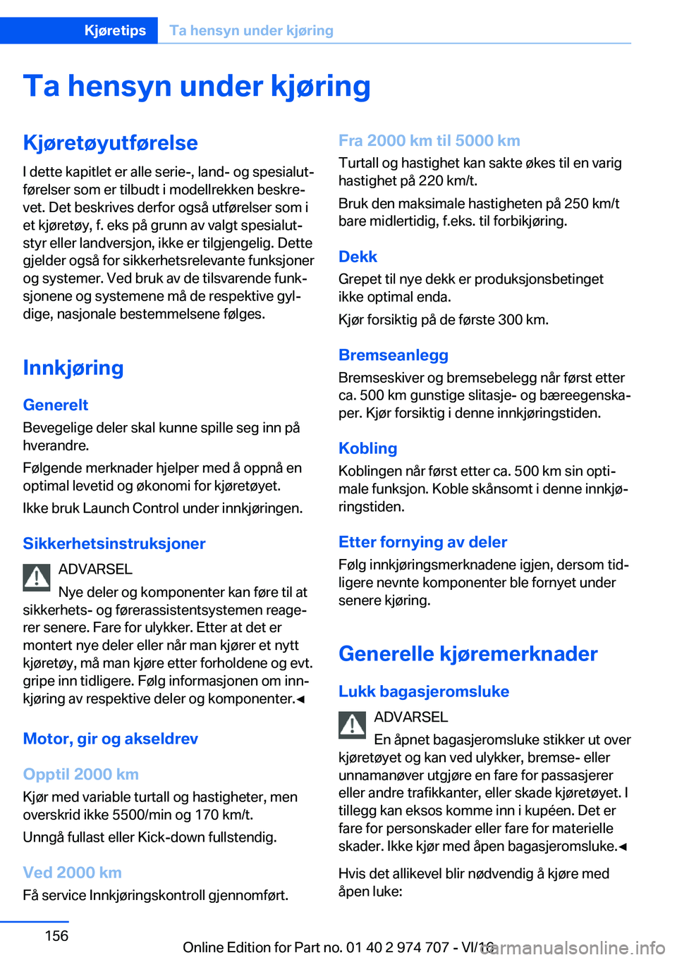 BMW M2 2017  InstruksjonsbØker (in Norwegian) �T�a��h�e�n�s�Z�n��u�n�d�e�r��k�j�