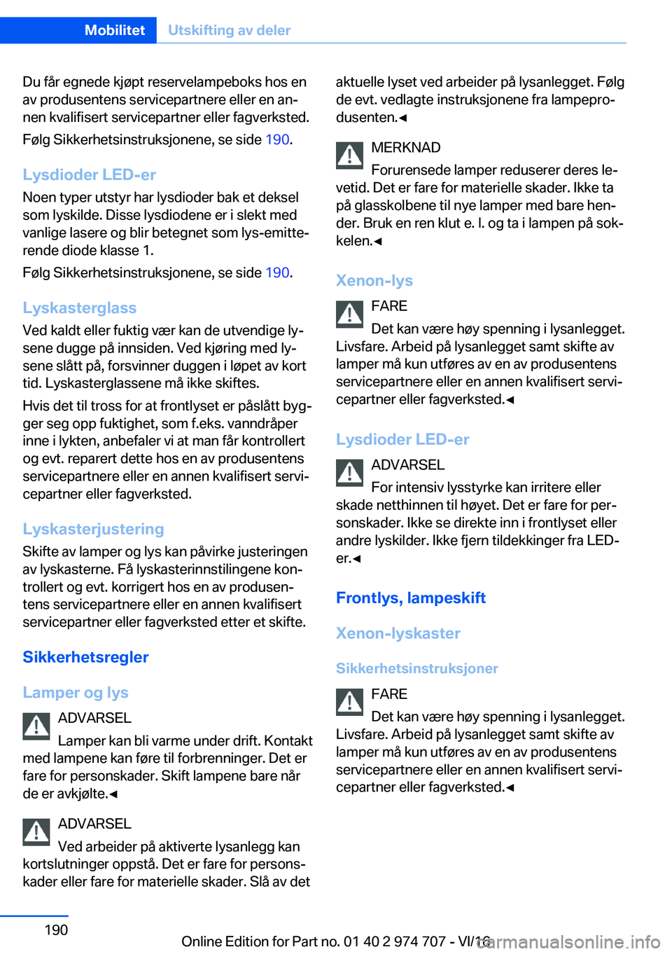 BMW M2 2017  InstruksjonsbØker (in Norwegian) �D�u� �f�å�r� �e�g�n�e�d�e� �k�j�