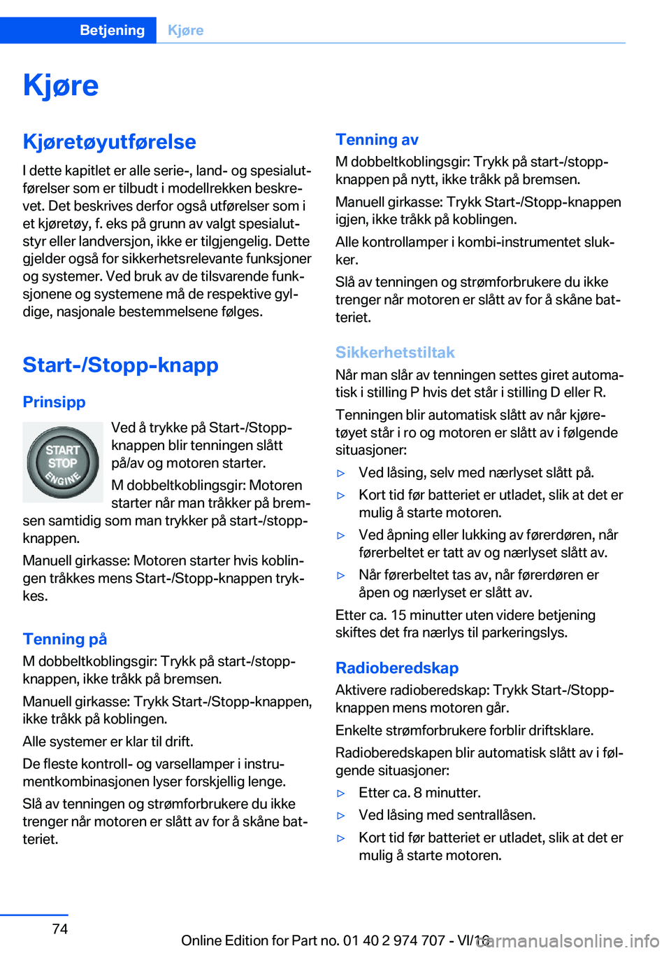 BMW M2 2017  InstruksjonsbØker (in Norwegian) �K�j�