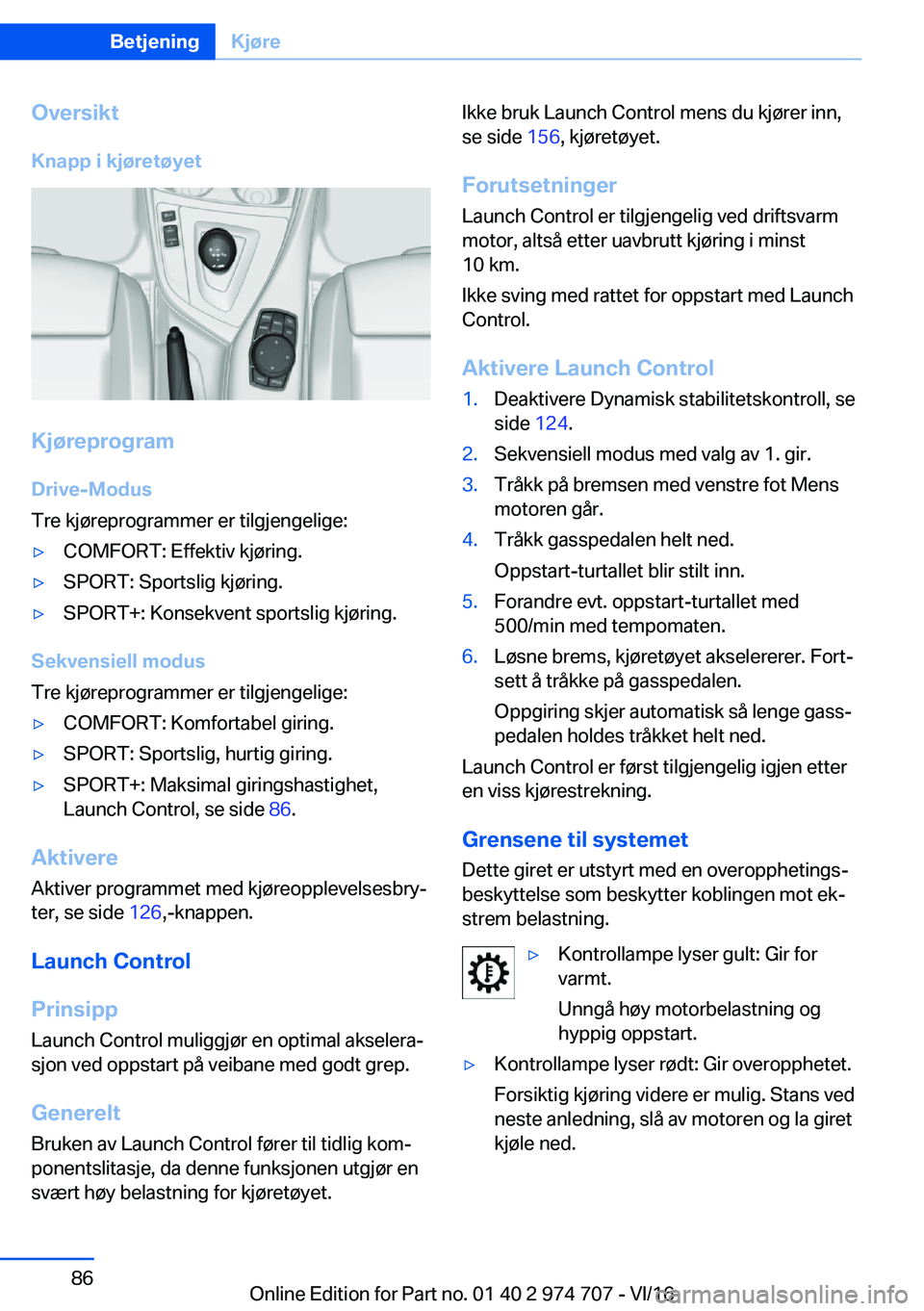 BMW M2 2017  InstruksjonsbØker (in Norwegian) �O�v�e�r�s�i�k�t�K�n�a�p�p��i��k�j�