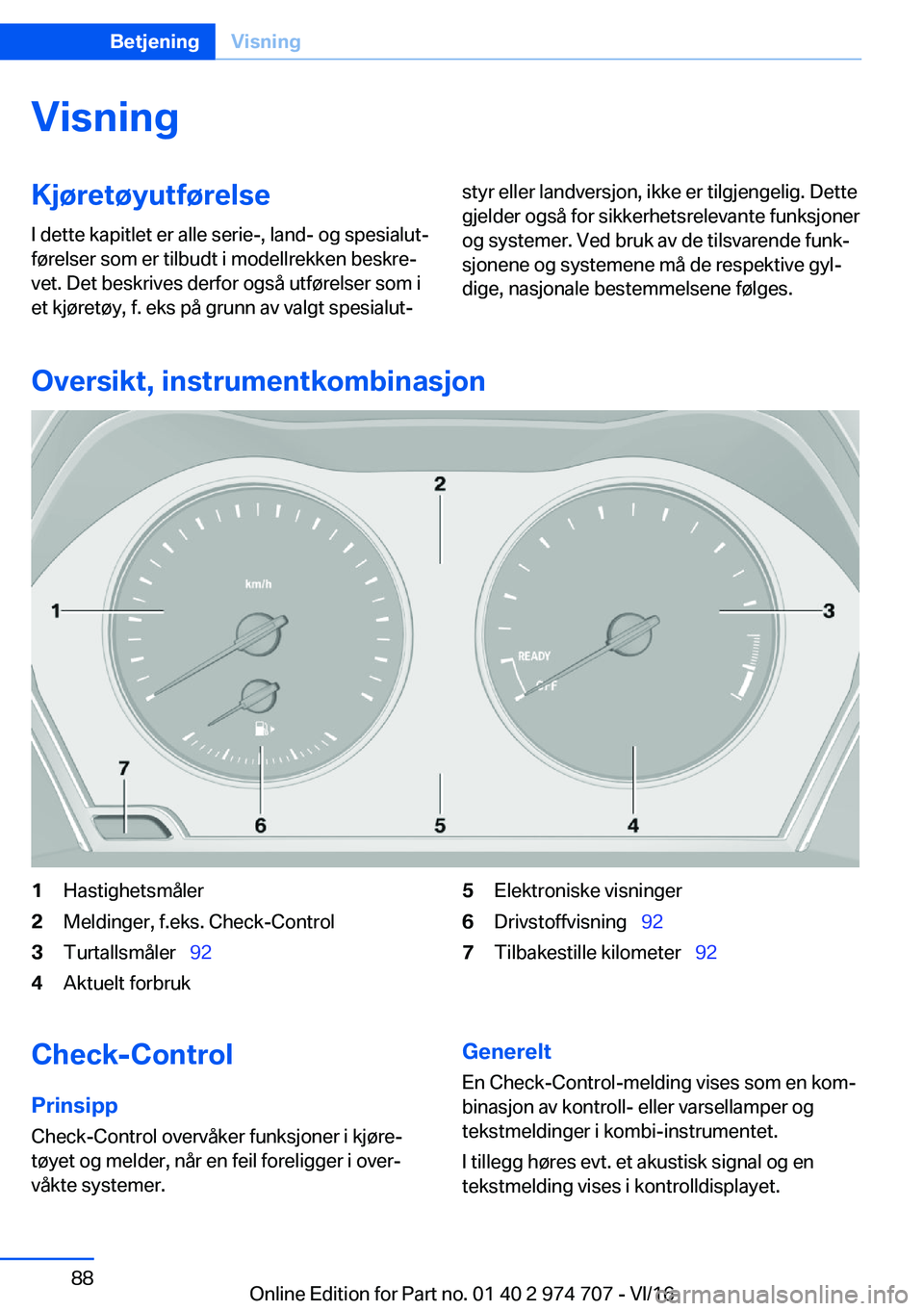BMW M2 2017  InstruksjonsbØker (in Norwegian) �V�i�s�n�i�n�g�K�j�