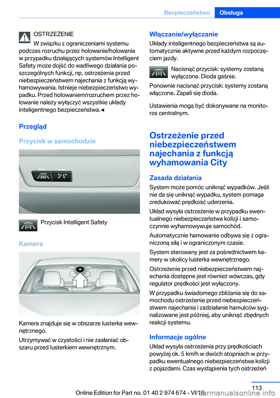 BMW M2 2017  Instrukcja obsługi (in Polish) �O�S�T�R�Z�E 8�E�N�I�E
�W� �z�w�i�