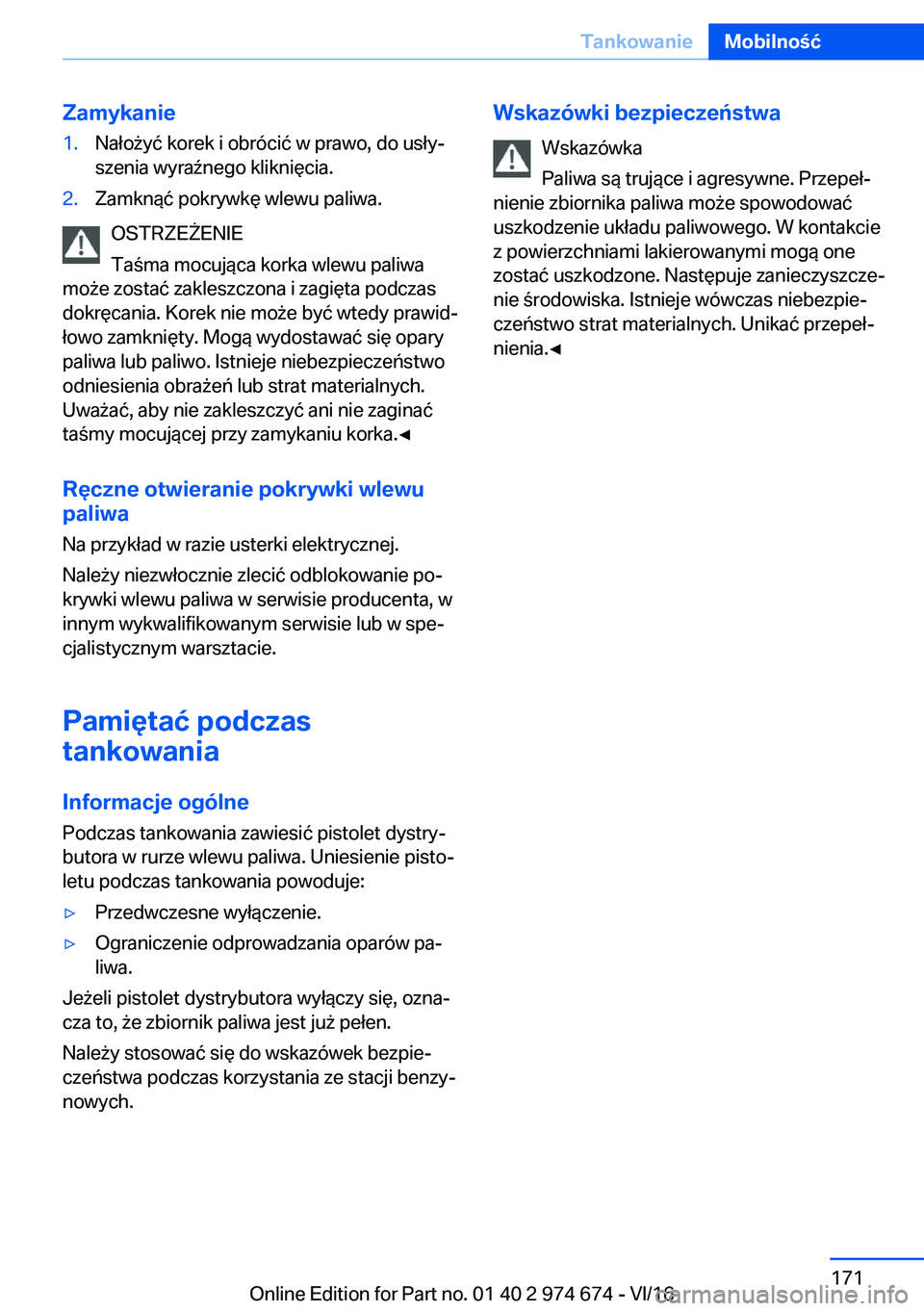 BMW M2 2017  Instrukcja obsługi (in Polish) �;�a�m�y�k�a�n�i�e�1�.�N�a�ł�o 9�y�