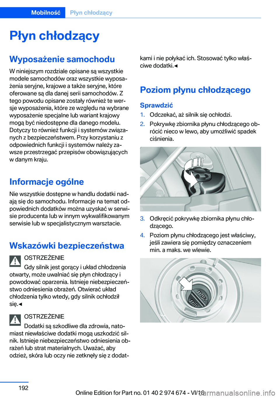 BMW M2 2017  Instrukcja obsługi (in Polish) �P�ł�y�n��c�h�ł�o�d�z�