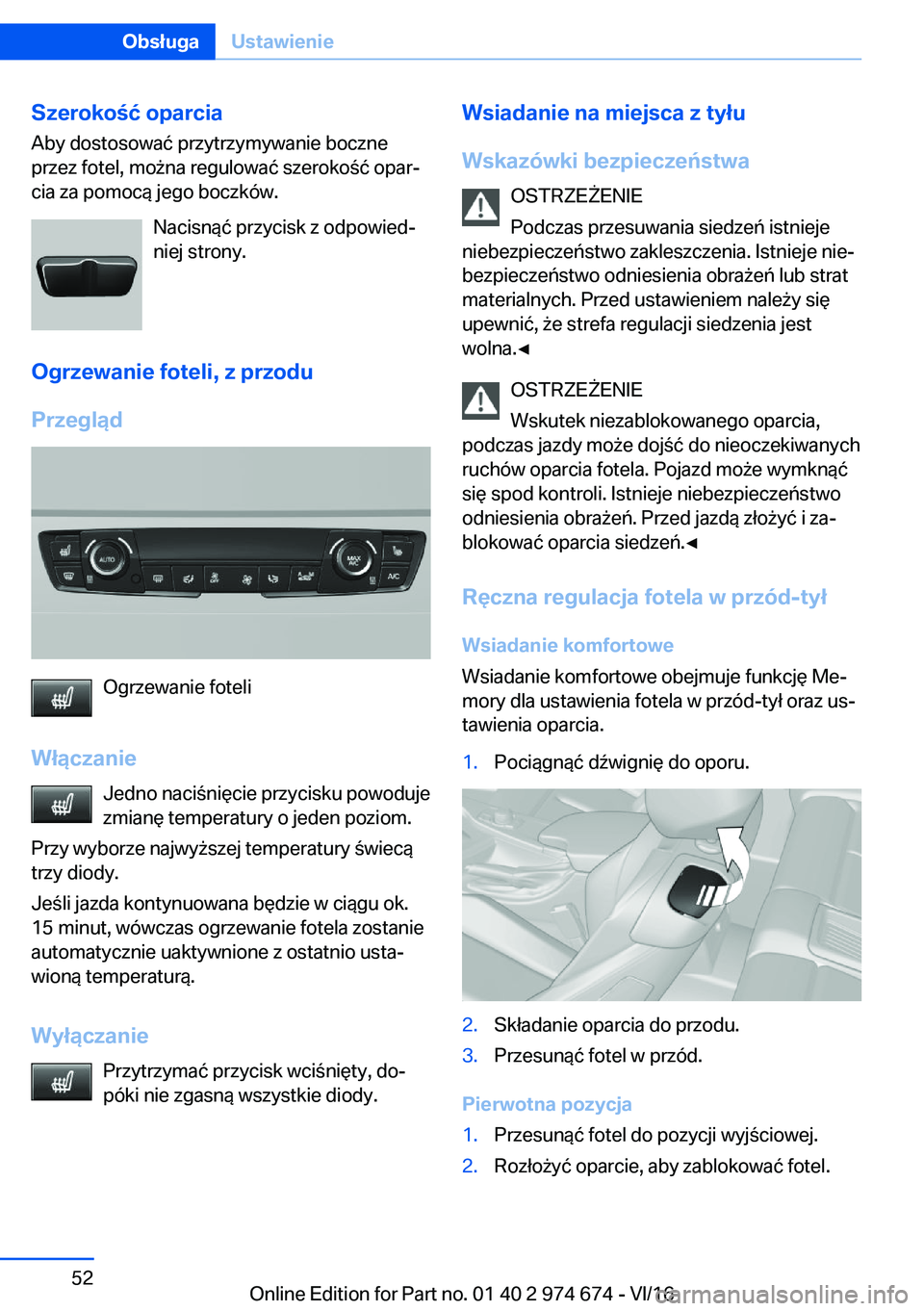 BMW M2 2017  Instrukcja obsługi (in Polish) �S�z�e�r�o�k�o�