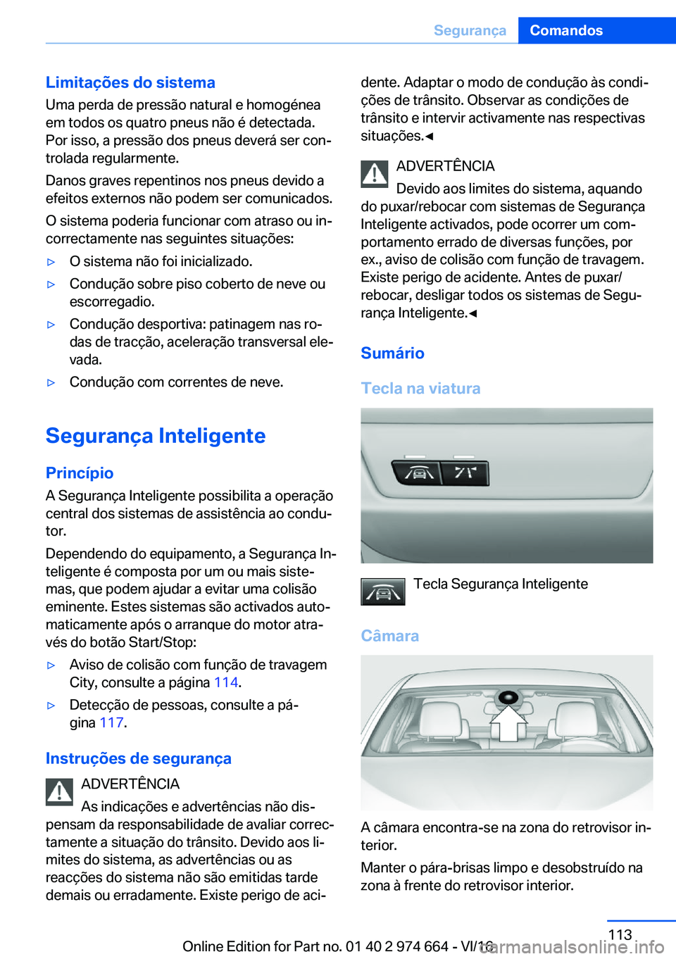 BMW M2 2017  Manual do condutor (in Portuguese) �L�i�m�i�t�a�