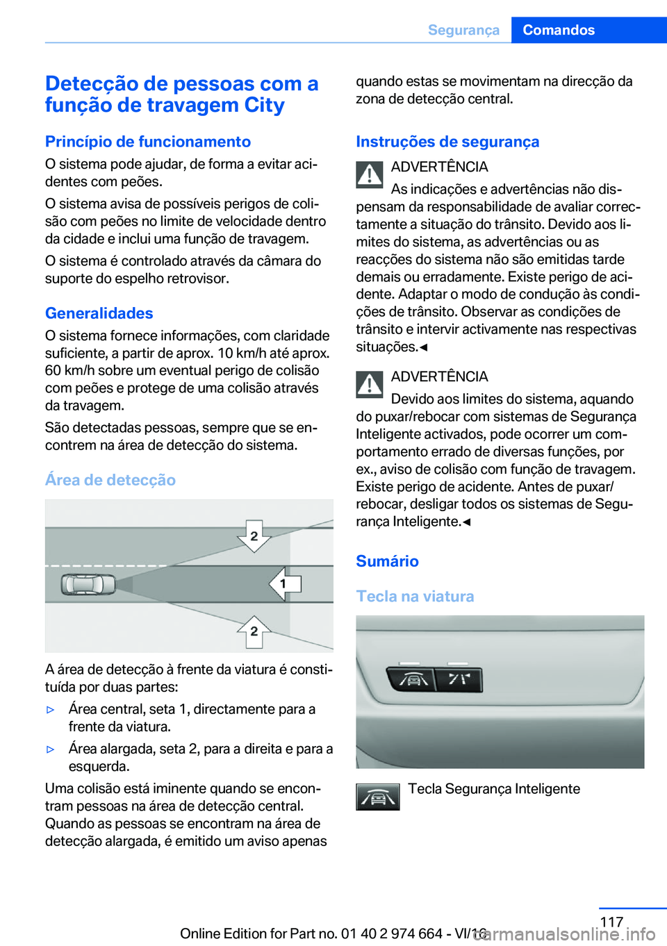BMW M2 2017  Manual do condutor (in Portuguese) �D�e�t�e�c�