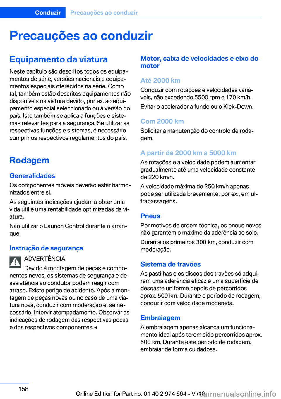 BMW M2 2017  Manual do condutor (in Portuguese) �P�r�e�c�a�u�