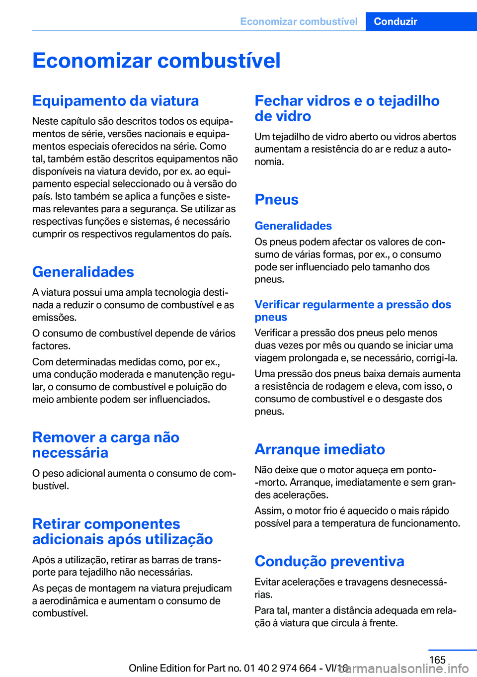 BMW M2 2017  Manual do condutor (in Portuguese) �E�c�o�n�o�m�i�z�a�r��c�o�m�b�u�s�t�