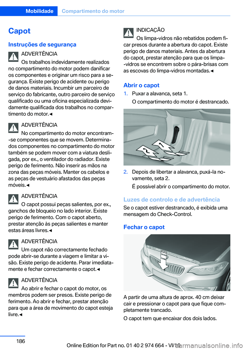 BMW M2 2017  Manual do condutor (in Portuguese) �C�a�p�o�t�I�n�s�t�r�u�