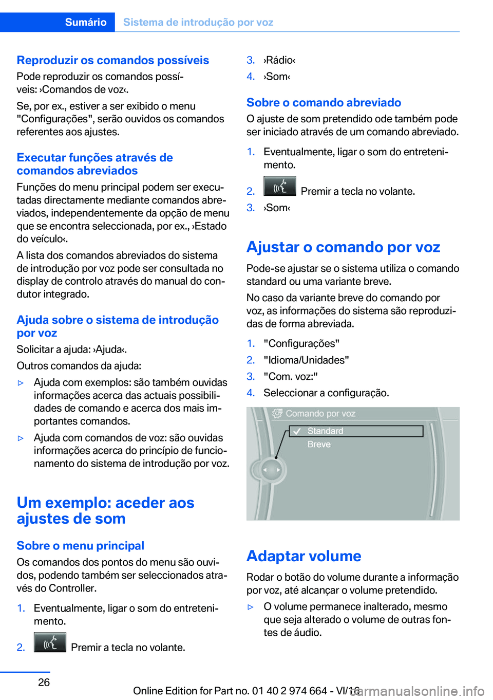 BMW M2 2017  Manual do condutor (in Portuguese) �R�e�p�r�o�d�u�z�i�r��o�s��c�o�m�a�n�d�o�s��p�o�s�s�
